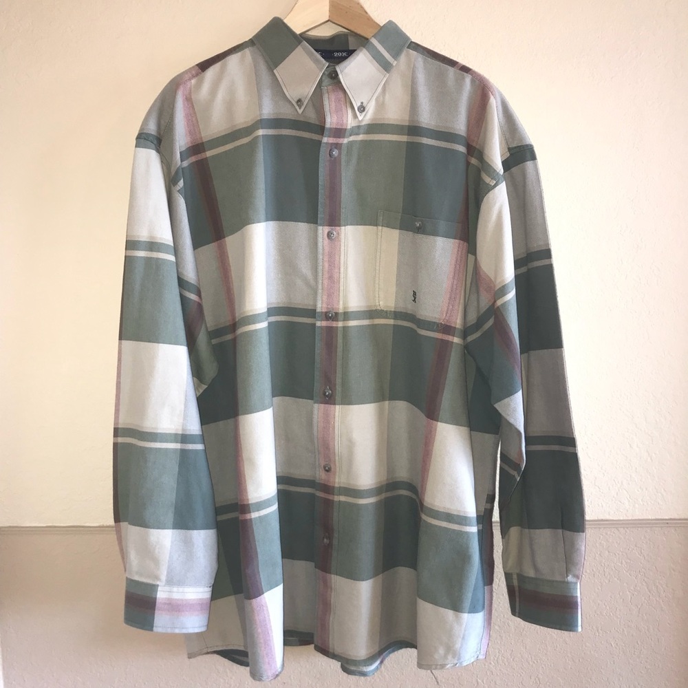 20X Brand Plaid Button Down Shirt XXL